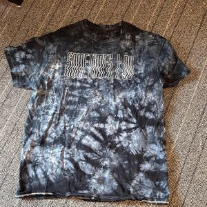 Men's Black Tie-Dye Graphic Tee